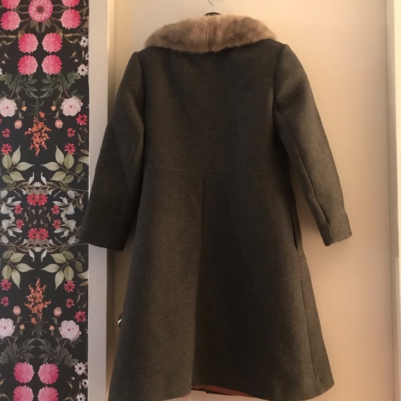 Vintage wool coat with fur collar - Picture 2 of 6